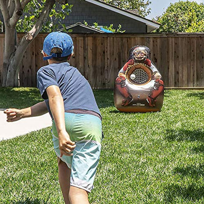 GoSports Inflataman Baseball Toss Challenge - Inflatable Catcher Strike Zone Pitching Game