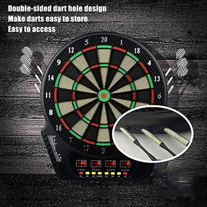 Electronic Dartboard Set, 27 Categories of Games, 243 Gameplays，LED Display Automatic Scoring，Multi-Game Option Darts Machine