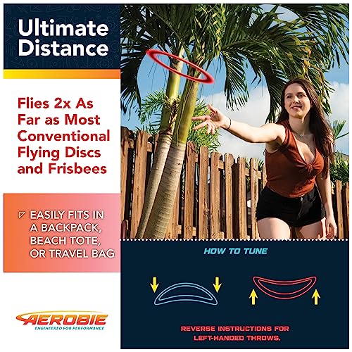Aerobie Sprint Ring Outdoor Flying Disc, 10 Inches, Yellow