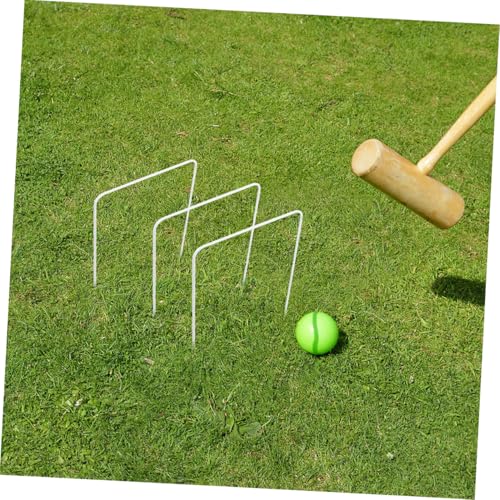 Toddmomy 10pcs Croquet Wickets Hoops for Lawn Games Easy Setup and Storage Compatible Standard Croquet for Fun