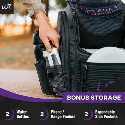 Premium Disc Golf Bag, 30+ Disc Capacity, Comfortable Shoulder Straps, Water-Proof Polyester Fabric