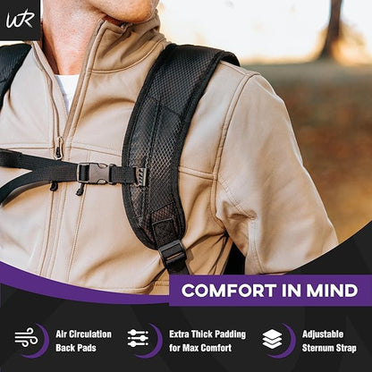 Premium Disc Golf Bag, 30+ Disc Capacity, Comfortable Shoulder Straps, Water-Proof Polyester Fabric