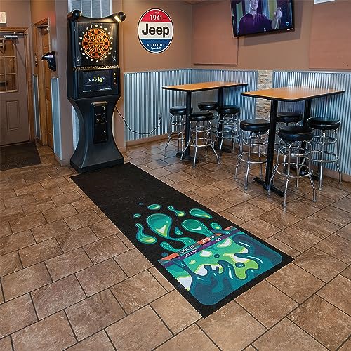 Pig Home Solutions Color Burst Design Self-Sticking Dart Mat - style: Green Drip