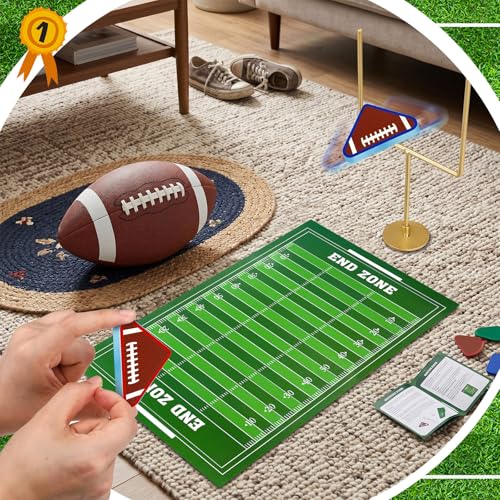 Thenshop 10 Pcs Mini Finger Flick Football Games Metal Football Goal Post with Foam Footballs Finger Toys Game Mini Table Top Sports Games for Birthday Footballs Theme Party Supplies