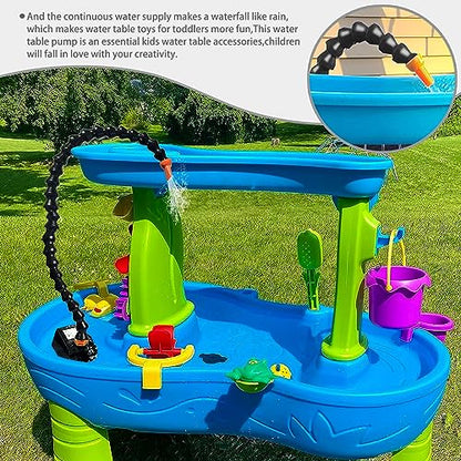 Water Table Pump,Universal Joint Pipe Water Table Pump,Kids Water Table Accessories,Fun Summer Outdoor Water Game Toys for Kids - color: Single Tube Water Pump