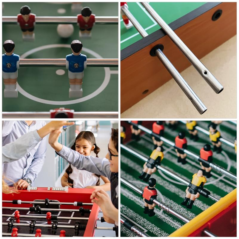 Foosball Table Rod Replacement 2 Pcs Table Soccer Rods for Soccer Machine Accessory Metal Pole for Home Game Room Easy Replace Handle