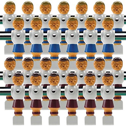 26 Old Style Red and Blue Foosball Men