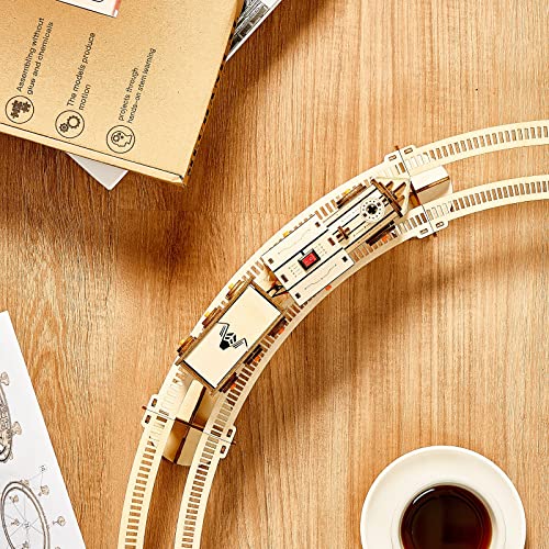 3D Wooden Puzzles Little Truck Train Model Kits Includes Engine & Track, Brainteaser and Puzzle for Christmas/Birthday,Gifts for Adults and Teens to Build Combination - style: Train