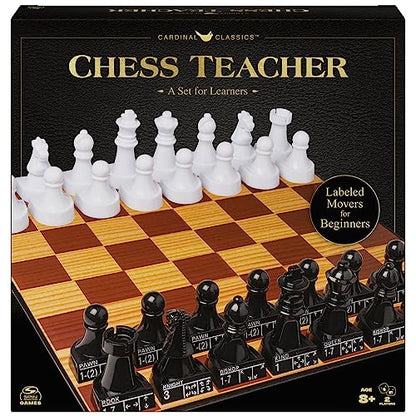 Spin Master Games, Cardinal Classics Chess Teacher, Learn to Play Strategy Board Games for Beginners, Chess Sets for Adults, 2 Players, for Ages 8 & Up - size: 1, style: Chess Teacher