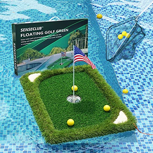 SENSECLUB Foldable Chipping Net & Floating Green, Indoor Golf Practice Chipping Target, Backyard Golf Game & Gifts - style: Floating Chipping Green
