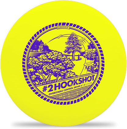 Lightning Disc Golf 3-Disc Set – Rubber Putter (2 | 3 | 0 | 0.5), #2 Hookshot (6 | 5 | -1 | 2), #2 Driver (8 | 5 | -2 | 2) – Sure Grip Plastic for Beginners - Contains a Driver, Midrange & Putter