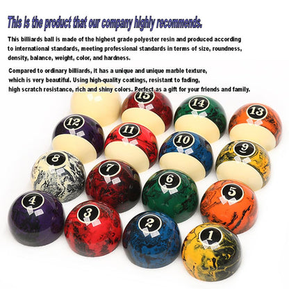 2-1/4" Premium Billiard Balls Set,Pool Ball,Marble-Swirl Style Billiards Ball Complete 16 Ball Set