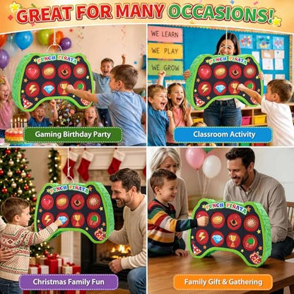 WERNNSAI Game Punch Piñata - Punch Box Piñata with 4 Replacement Punch Papers & 4 Sets of DIY Stickers, Hanging Unboxing Game Supplies for Video Game Party, Gamer Birthday, School Carnival Decor - style: Game Punch
