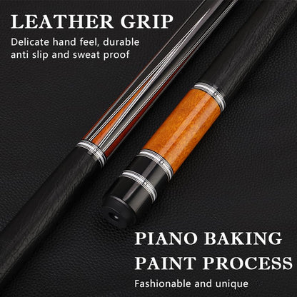 10mm .5mm mm Canadian Maple Pool Cue Stick Set(with Case), 58 inch 19, 19.5 Oz Pool Stick, 2-Piece Grey Brown Billiard Pool Cue Stick - color: 11.5mm(19.5oz）Y