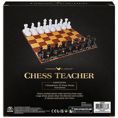 Spin Master Games, Cardinal Classics Chess Teacher, Learn to Play Strategy Board Games for Beginners, Chess Sets for Adults, 2 Players, for Ages 8 & Up - size: 1, style: Chess Teacher