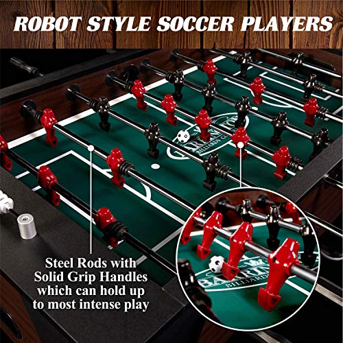 Barrington Foosball Multiple Styles Soccer Foosball Tables, Durable & Stylish Designs with Tabletop Sports Soccer Balls, Perfect for Family Game Rooms - style: 58. Richmond