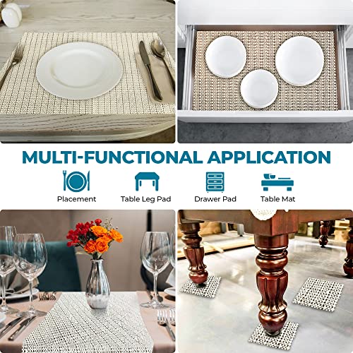 Superior Area Rug Pad, Non-Slip, Non-Skid, Floor Protector, Table Runner, Hardwood And Tile Floors Padding, Washable, Place Mats, Gripper Mat, Slide Stoppers, Rubber Rug Grip, 9' x 12', Cream - size: 9' x 12' (Rectangular)