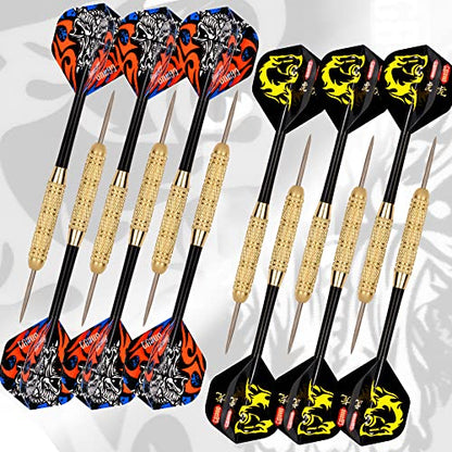 ONE80 Vapor 180 Bristle Dartboard Staple Free Bullseye Steeltip Darts Extra Flights - style: with 12 Steeltip Darts