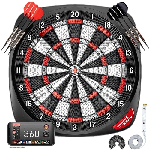 Accudart SDBA1 and SDBC4 Electronic Soft Tip Smart Dartboard with Online Game Play