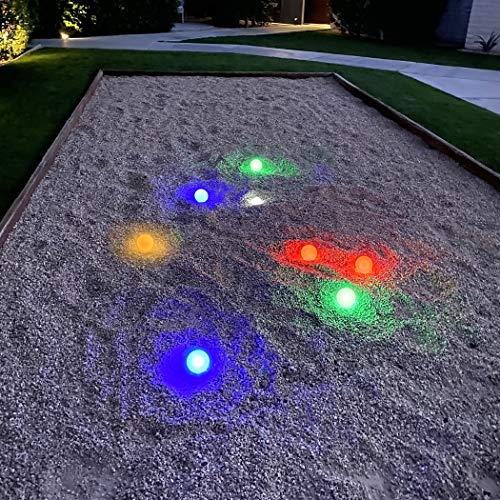 GoSports LED Bocce Ball Game Set - Includes 8 Light Up Bocce Balls, Pallino, Case and Measuring Rope - Choose 85 mm or 100 mm - size: 85 mm Backyard Size
