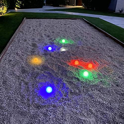 GoSports LED Bocce Ball Game Set - Includes 8 Light Up Bocce Balls, Pallino, Case and Measuring Rope - Choose 85 mm or 100 mm - size: 85 mm Backyard Size