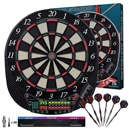 Dart board Electronic Dart board 13.5" Dart Board Electronic Scoreboard Darts Plastic Tips for Electronic Dart Dartboard with LED Display 6 Soft Tip Darts