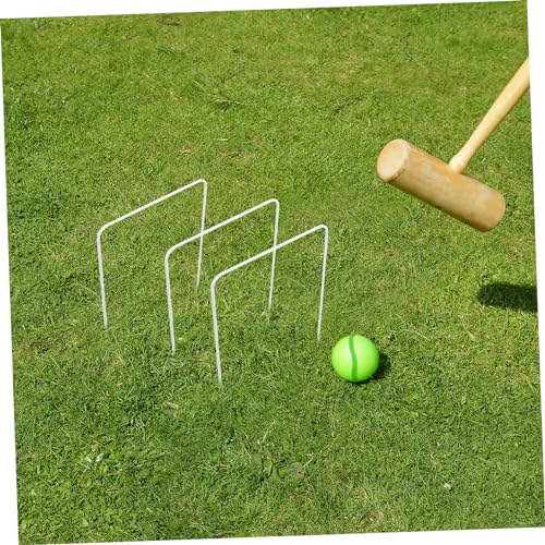 KESYOO 9pcs Croquet Outdoor Croquet Washer Game Replacement Croquet Gate Croquet Wickets Heavy Duty Replacement Croquet Lawn Garden Metal Croquet Iron White