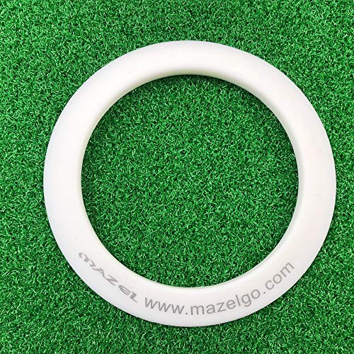 MAZEL Golf Putting Cup/Ring for Training Aid Indoor & Outdoor - All-Direction Practice Hole Putting Accuracy Trainer - color: White Ring