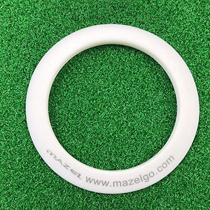 MAZEL Golf Putting Cup/Ring for Training Aid Indoor & Outdoor - All-Direction Practice Hole Putting Accuracy Trainer - color: White Ring