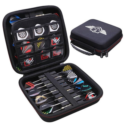 LTGEM Darts Case Compatible with All Specifications of Darts Steel Tip and Soft Tip Darts, Plastic Darts, Holds 18 Darts and Extra Accessories, Tips, Shafts and Flights(Only Case)
