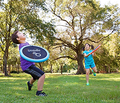 OgoSport OgoDisk Max XL Disc Set - Large 15 Inch Disks with OgoSoft Rubber Ball - Outdoor Bouncy Disk Game for Lawn & Pool - Throw, Toss & Catch - Kids & Adults 4+