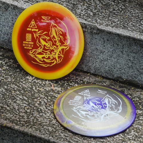 Yikun PDGA Approved Stable Distance Driver - 170-175g Professional Disc Golf Driver | Glow & Glaze Line Options | Perfect for Outdoor Games & Competition - color: orange