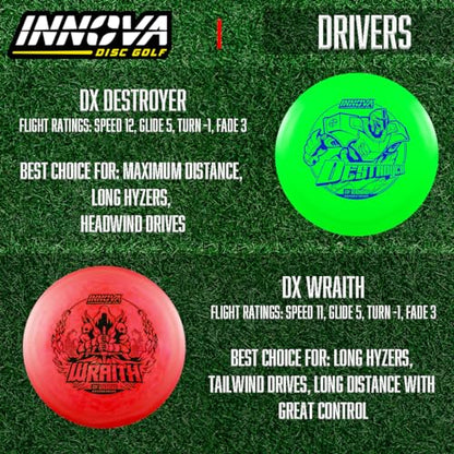 Innova Disc Golf Set 10 Pack – Disc Golf Starter Set for Beginners with Disc Golf Drivers, Mid-Ranges, Disc Golf Putters Disc Golf Starter Kit