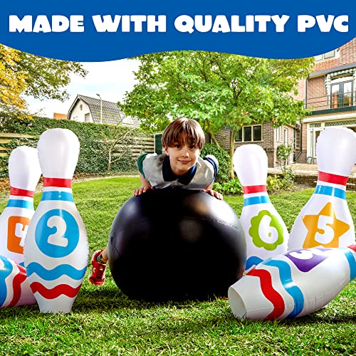 JOYIN Giant Inflatable Bowling Set for Kids and Adults, Christmas Birthday Party Games, Kids Education Motor Skills Toys - style: Educational Bowling