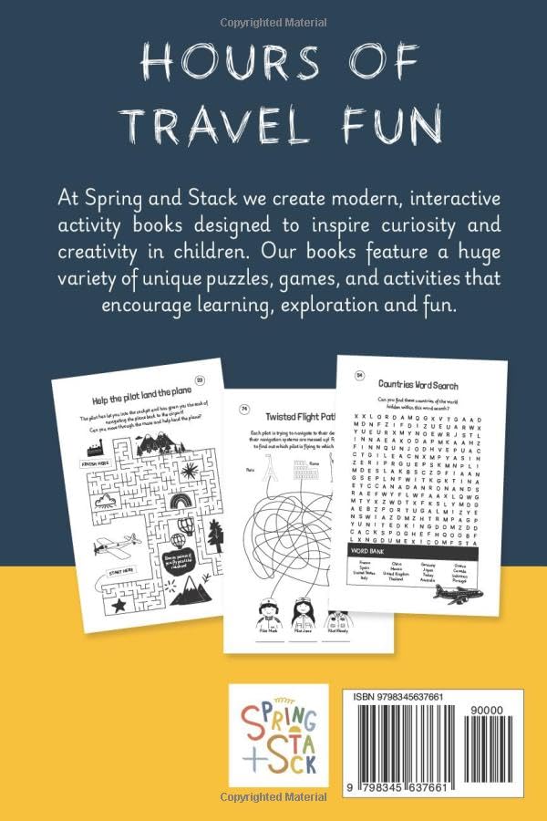 Plane Activity Book for Kids ages 6+: 75 Entertaining and Educational Airplane Games and Puzzles for Flight Travel with Children
