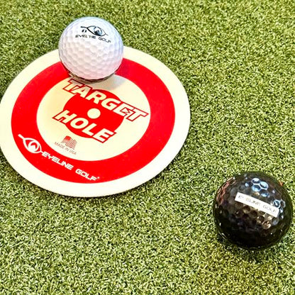 EyeLine Golf Target Circle as Training Aid – Ideal for Chipping and Pitching – Super Thin with Foldable Configurations. Bright Color Markings Easy Sighting. Made in USA - color: Target Holes