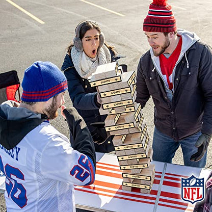 Wild Sports NFL Giant Stacking Wooden Blocks – Tumbling Tower Classic Family Game Stacks – Great Gift for Any Football Fan! - color: New Orleans Saints