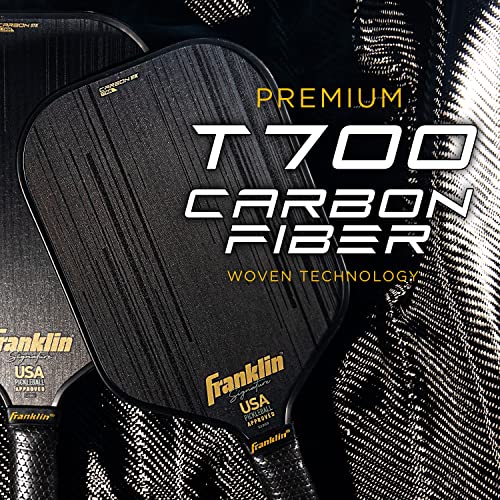 Franklin Sports Pro Pickleball Paddles-Signature Series STK Carbon Fiber-Pickleball USAPA Approved-Polypropylene Core