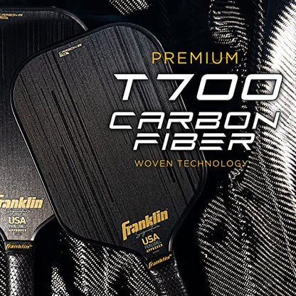 Franklin Sports Pro Pickleball Paddles-Signature Series STK Carbon Fiber-Pickleball USAPA Approved-Polypropylene Core