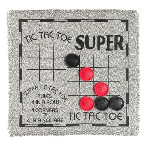 Home Jumbos Checkers Giant Checkers Set Game Rug Board Game with Reversible Game Mat for Indoor Outdoor Family