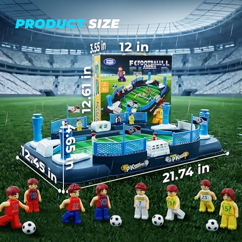 SMILESSKIDDO Soccer Board Game for Kid, Mini Foosball Table Toy for 3 4 5 6 7 8-12 Year Old Kid, Interactive Soccer Toy Indoor Home - Gift for Boys Girls Birthday, Party Game Supplies for Championship