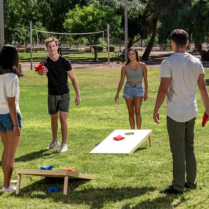 JOYIN 16 Cornhole Bean Bags for Tossing (4.7” x 4.7”), Durable Nylon All-Weather Game, Includes 15 Bean Bags and a Carry Bag, Cornhole Game Set, Party Supplies for Kids & Adults - size: one size fit all