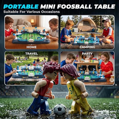 SMILESSKIDDO Soccer Board Game for Kid, Mini Foosball Table Toy for 3 4 5 6 7 8-12 Year Old Kid, Interactive Soccer Toy Indoor Home - Gift for Boys Girls Birthday, Party Game Supplies for Championship