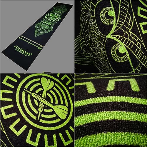 OVARIA Rubber Dart Mat - Professional Dart Floor Carpet, 116 X 27.5in 3 Distance with Throwing Lines, Non-Slip Design for Home Pub Club