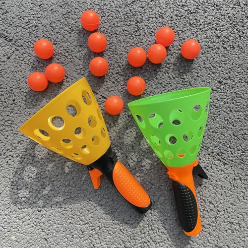 catch ball game for kids, Outdoor Indoor Games, Pop and Catch Ball Family Games with 2 Launcher Baskets and 12 Balls, Summer Beach Yard Sport Birthday Party Gifts Toys Ages 4 5 6 8 12+ Years Old