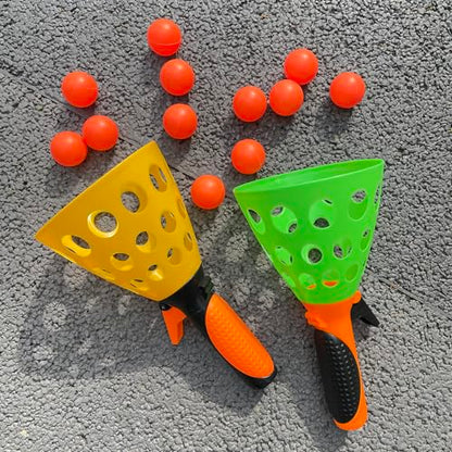 catch ball game for kids, Outdoor Indoor Games, Pop and Catch Ball Family Games with 2 Launcher Baskets and 12 Balls, Summer Beach Yard Sport Birthday Party Gifts Toys Ages 4 5 6 8 12+ Years Old