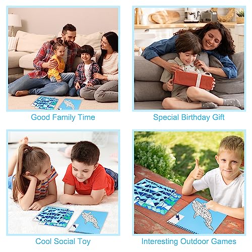 Ocean Paint by Sticker Crafts for Kids Ages 4-8 Sticker by Number Book for Boys and Girls Birthday Gifts Party Favor, Travel Toys for Toddlers for Learning - style: Ocean