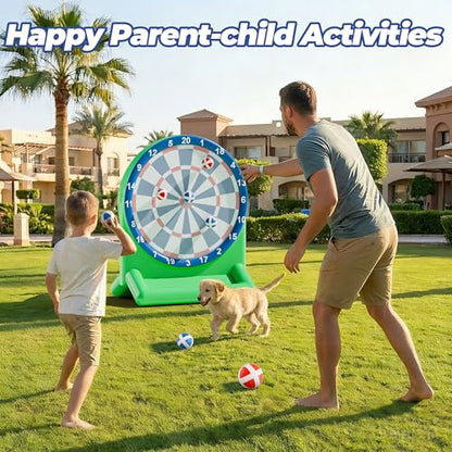 iPlay, iLearn Kids Fun Pool Toys, Inflatable Dart Board Water Games, Swimming Pool Floats, Beach Yard Outdoor Play, Backyard Party Birthday Gift for 6 7 8 9 10 12 Years Old Boys Girls Teen Adult-Green