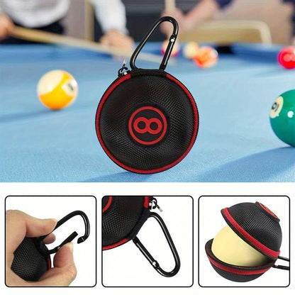 Cue Ball Case 2.24in Billiard Ball Carrying Case, Easy to Carry Clip-on Cue Ball Bag for Billiard Balls, Training Balls and Pool Balls - color: Red