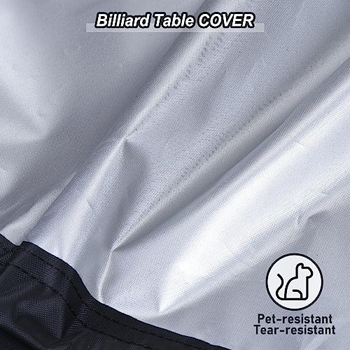 PATIKIL Billiard Pool Table Cover, 7 Feet, Waterproof, Outdoor/Indoor, Dustproof, Sun/Rain Protection, Black - size: 7 feet